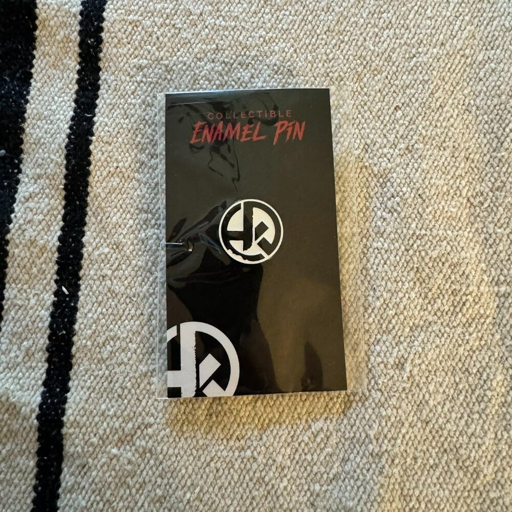 Hunt A Killer Collectable Black & White Logo Enamel Pin